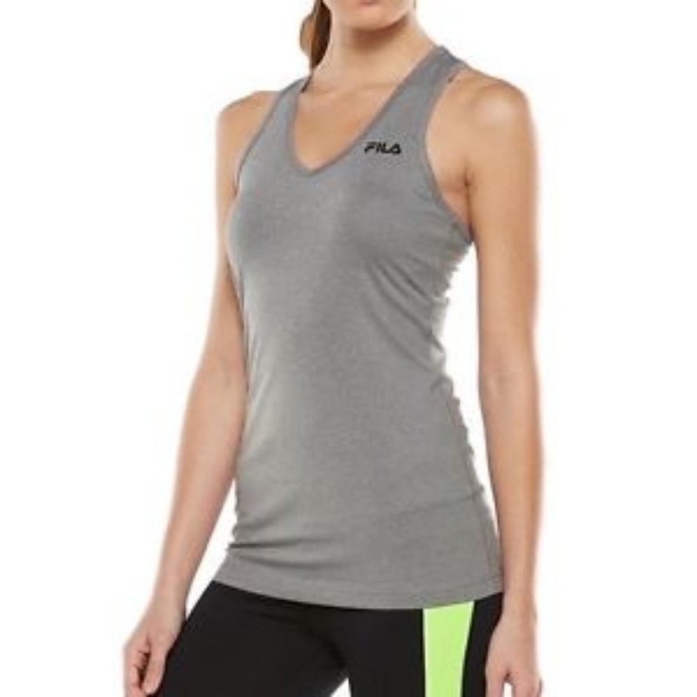 Marika Tek Dry-Wick Racerback Silver Workout Top